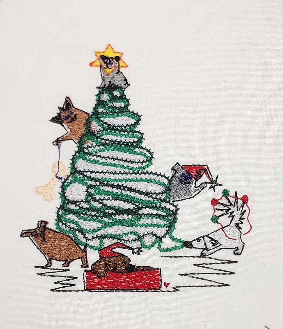 Doggy Christmas Tree 2023- Embroidery Design – picturestitch