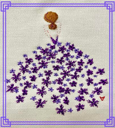 Allium Princess - urban machine embroidery