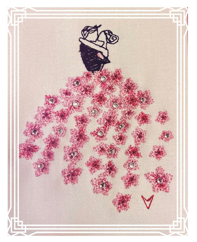 Blossom Flower Love machine embroidery design