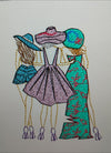 3 BFF Summer Girls Urban Embroidery Design