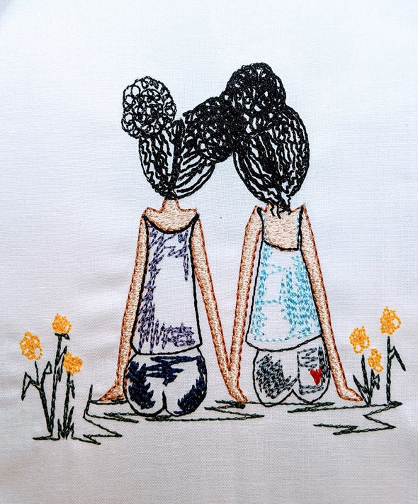 Young BFF Urban Embroidery Design