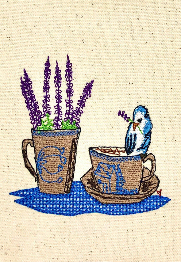 Bird Teacups & Lavender