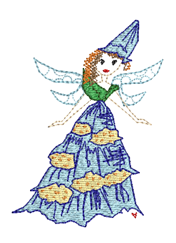 bluebell fairy Embroidery Design