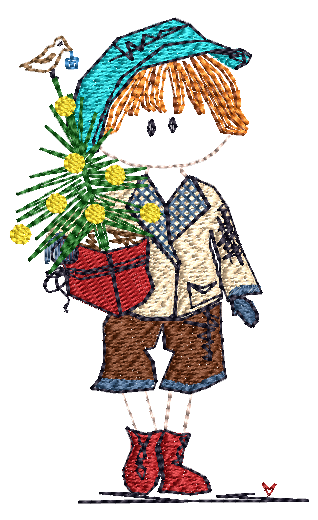 Boy Christmas Billy- Embroidery Design
