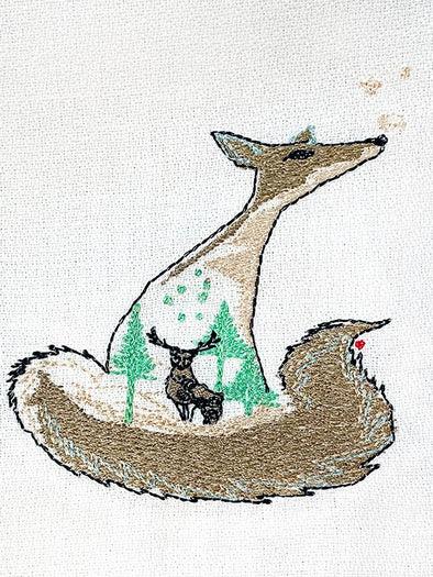 Fox wonderland Christmas Machine Embroidery design