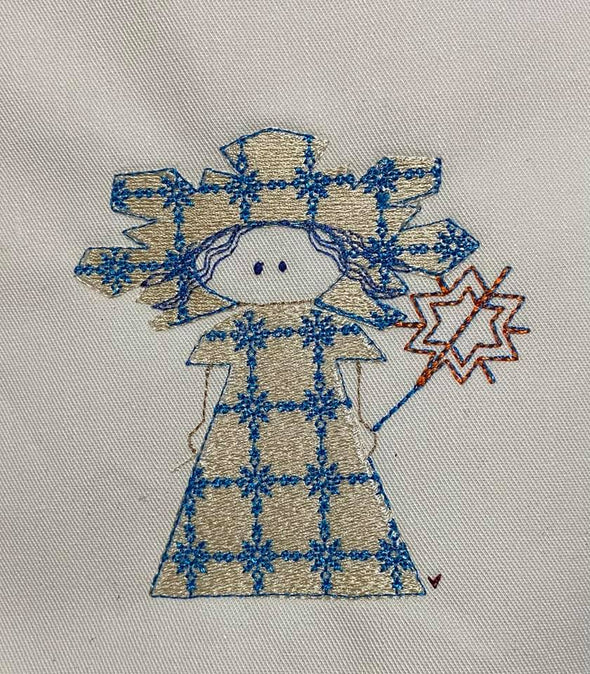 Girl Snowflake Christmas Machine Embroidery design