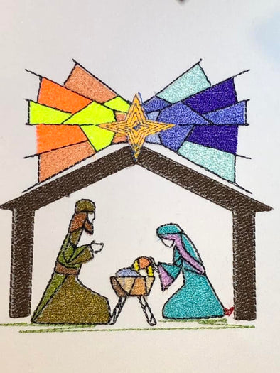 Manger he lay Nativity