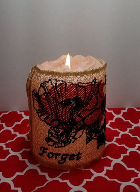 Candle wrap Lest we forget