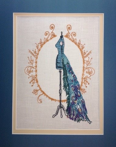 Vintage Peacock Dress Frame