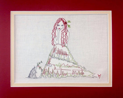 Fairy with Hedgehog - Embroidery Design