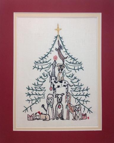 Doggy Christmas Tree - Embroidery Design