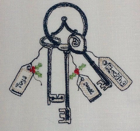 Santa's Keys - Embroidery Design
