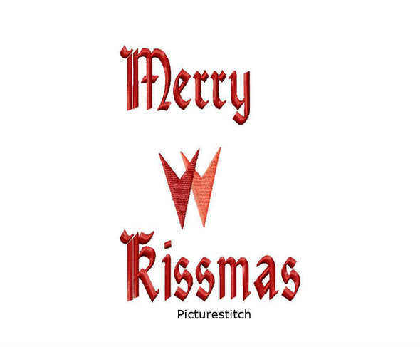 Merry Kissmas - Embroidery Design