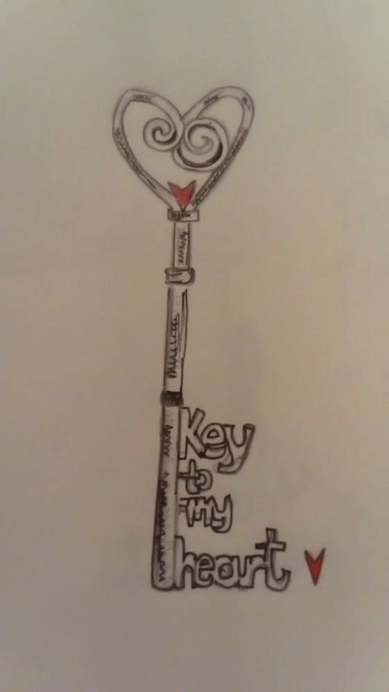 key to my heart drawing