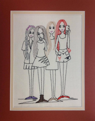 Selfie Girlfriends - Embroidery Design