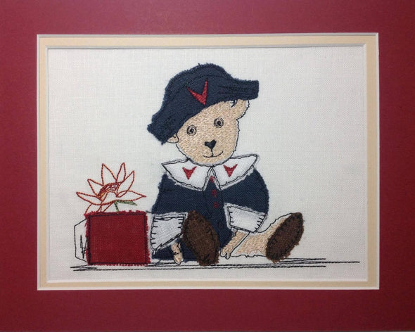 Vintage Ted - Raw Edge Applique Embroidery Design