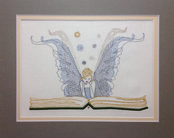Fairy Book Design - Reading Pillow Embroidery Design