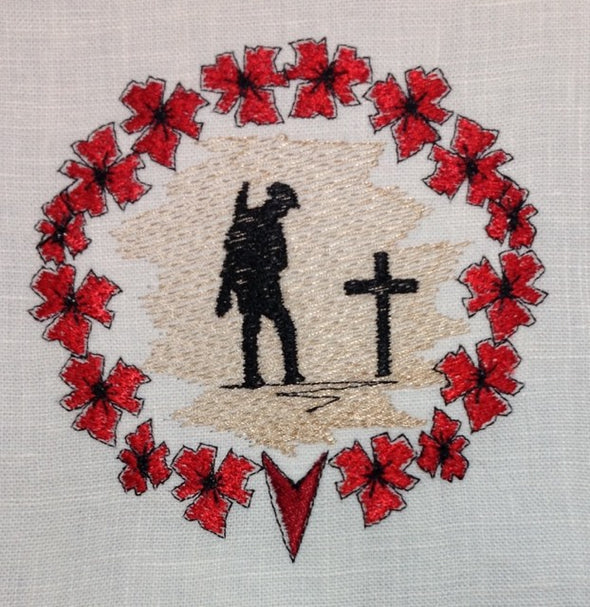 We Will Remember Soldier's Grave - Embroidery Design