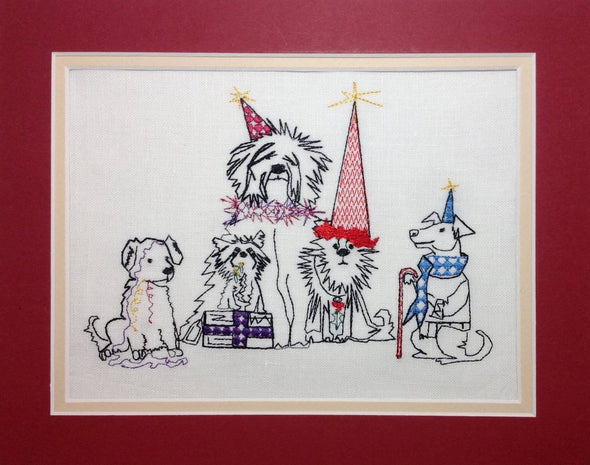 Doggy Christmas Party - Embroidery Design