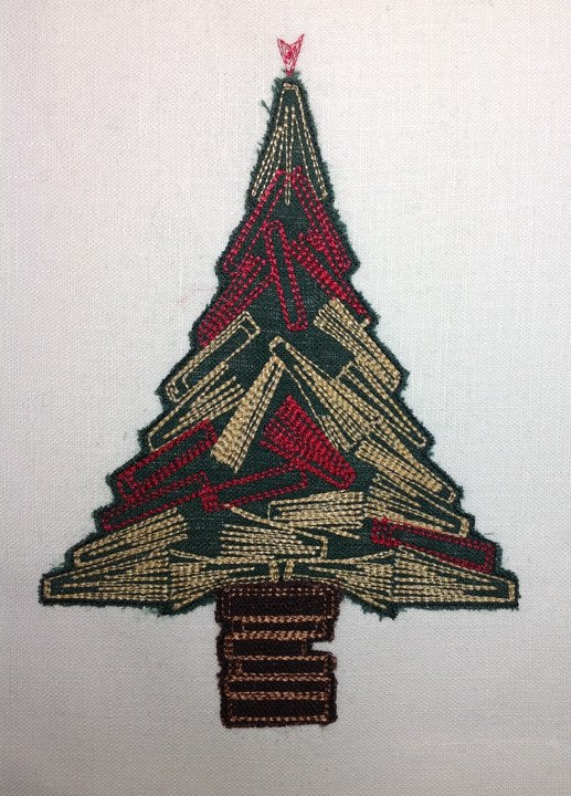 Christmas Book Tree - Raw Edge Applique