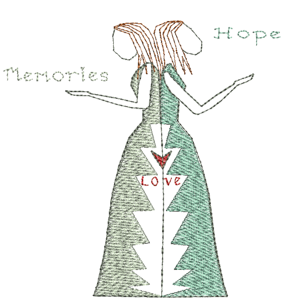 Memories, Love, Hope - Embroidery Design