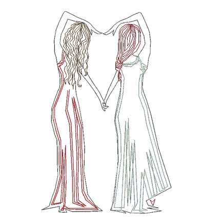 Sister, Mother, Friend, Heart Hands - Embroidery Design