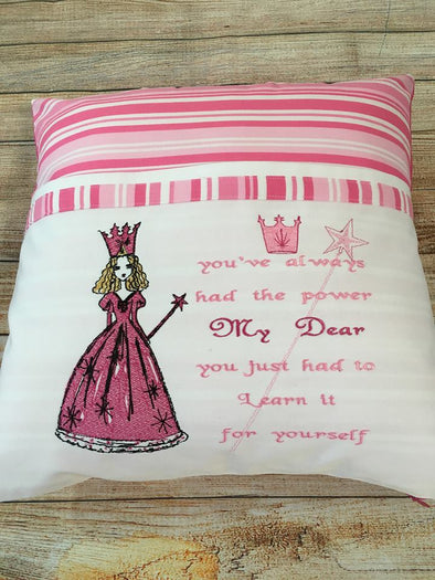 Wizard of Oz Collection - Glinda WORDS ONLY - Reading Book Pillow Design