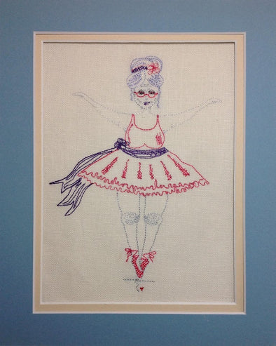 Granny Ballerina - Reading Book Pillow Embroidery Design