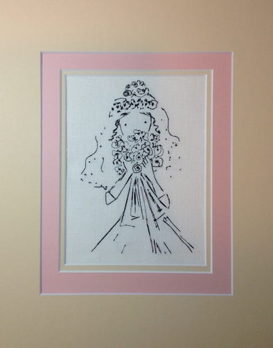 Bride with Flowers - Embroidery Design
