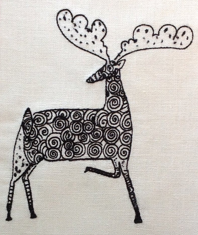 Christmas Reindeer Swirly - Embroidery Design