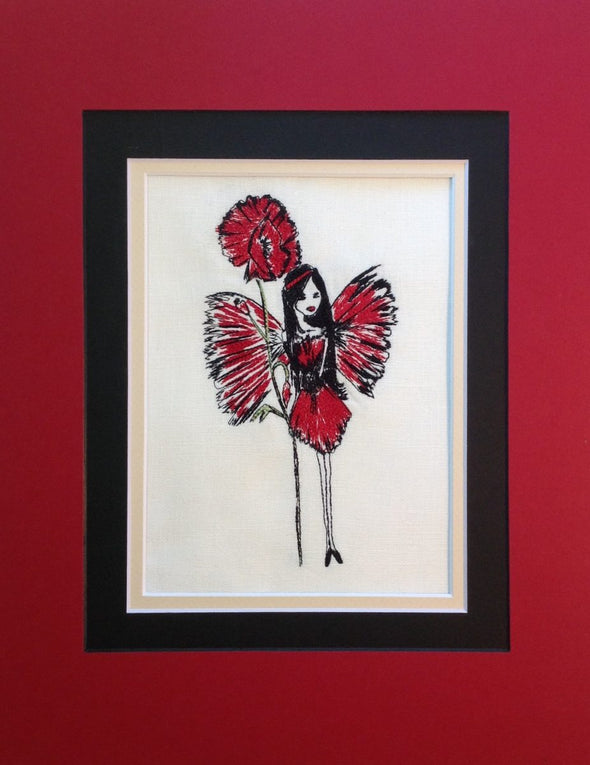Red Poppy Fairy - Embroidery Design