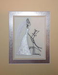 Bride and Groom Kissing - Applique Embroidery Design
