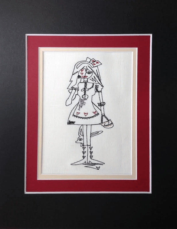 Alice in Wonderland Collection - Alice Playing Cards - Embroidery Design