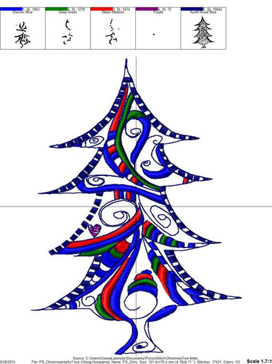 Christmas Tree - Embroidery Design