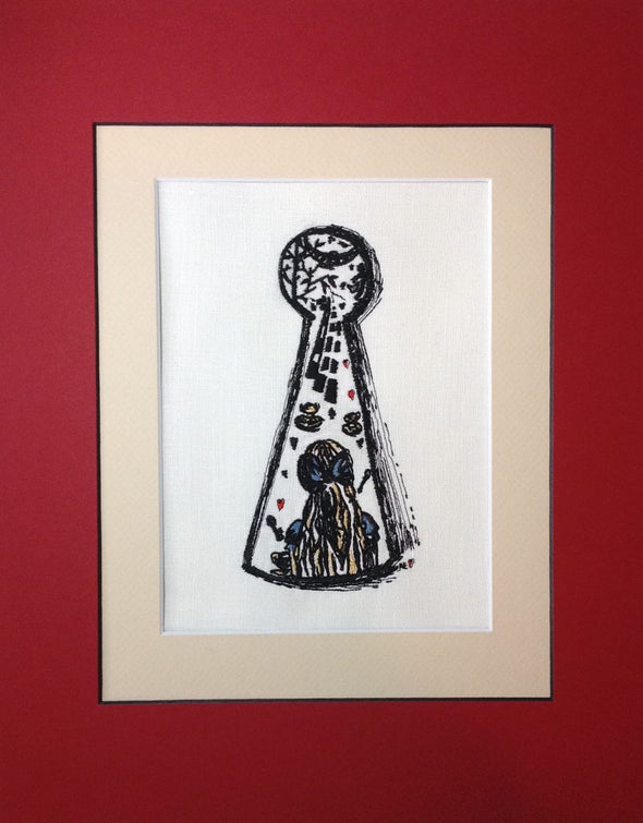 Alice in Wonderland Collection - Girl in the Keyhole - Embroidery Design