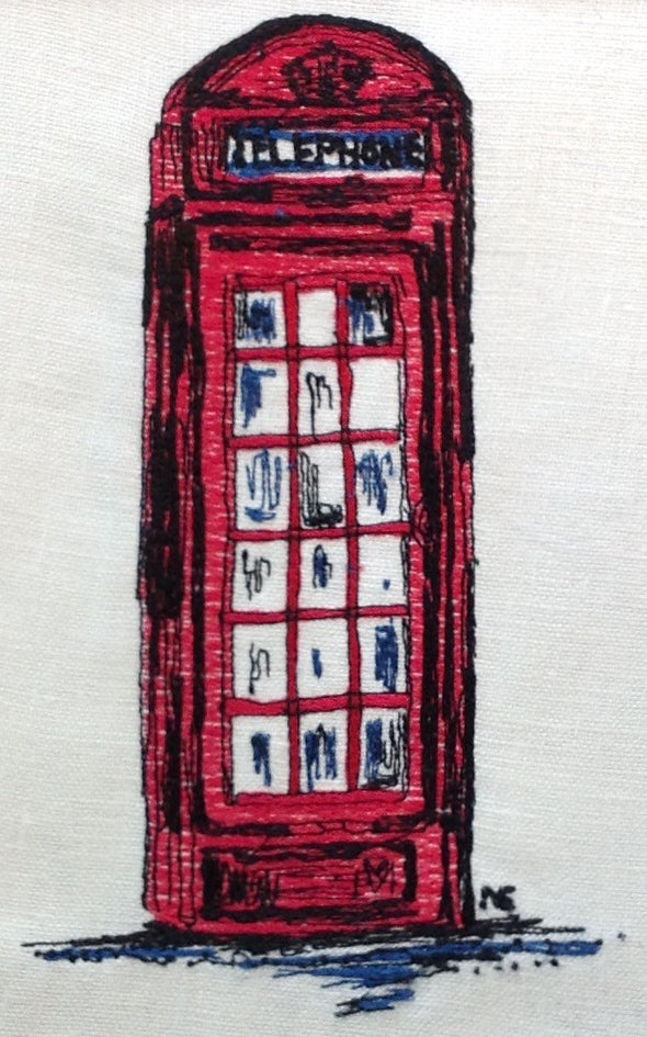 Telephone Box - Embroidery Design