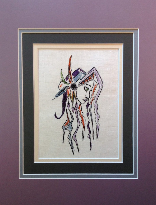 Native Girl - Embroidery Design