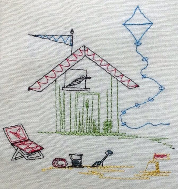 Beach Hut Play - Embroidery Design