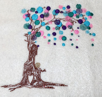 Tree of Life - Urban Embroidery Design Mother & Son
