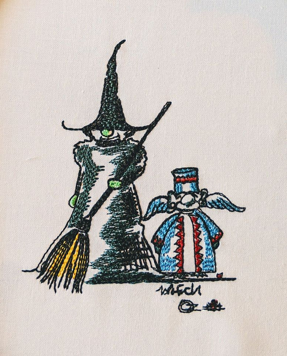 Gnome Witch and Flying Monkey oz